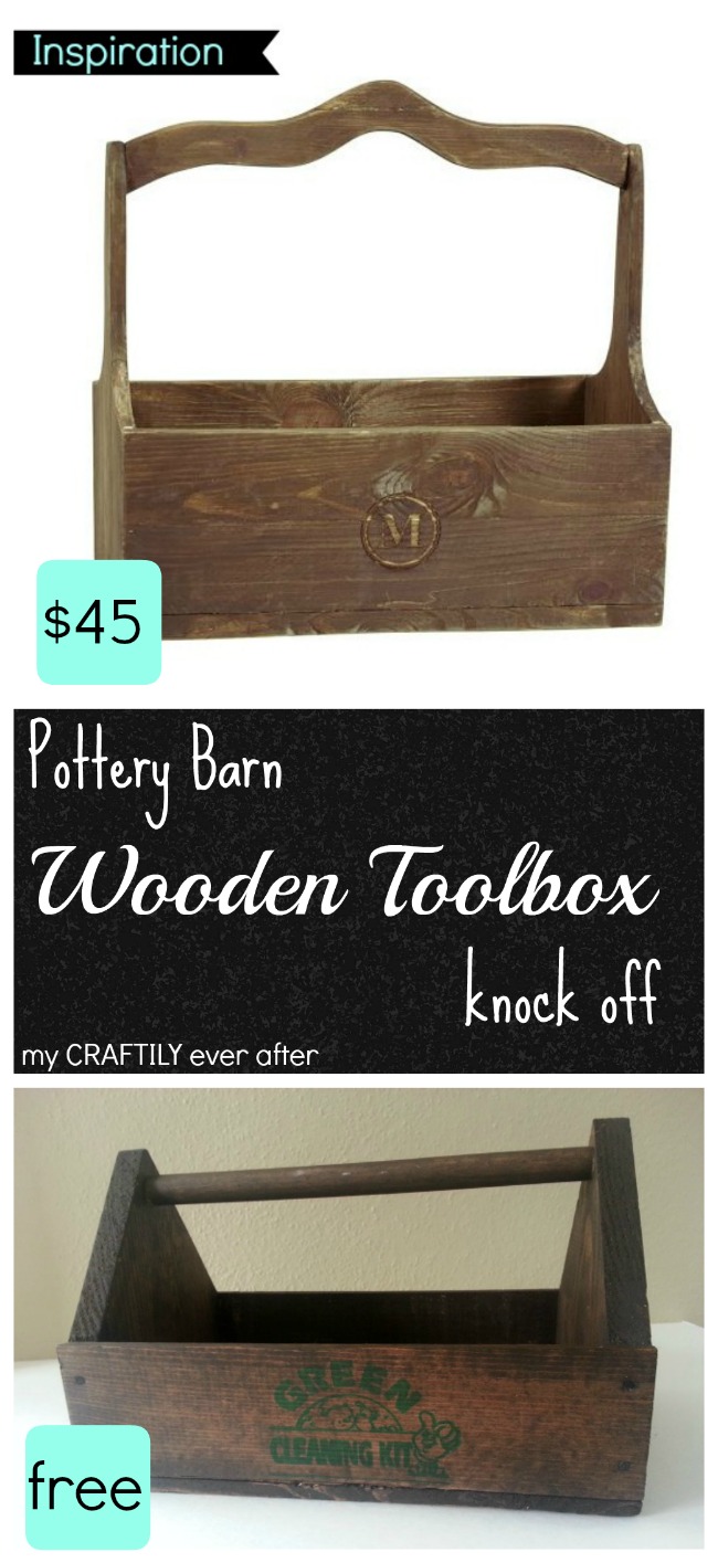 Wooden Toolbox - Pottery Barn Knock Off and Gift - My Craftily Ever After