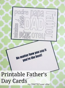 Father's Day Printable Cards & Craft Lightning! - My Craftily Ever After